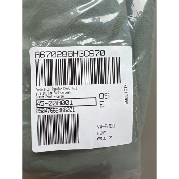 Denim and Co Regular Comfy Knit Straight Leg Pull On Jean Size XL Alpine Frost - Picture 3 of 8